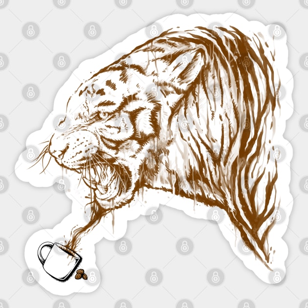 Coffee Roar Sticker by quilimo